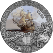 Niue Island VASA series Grand Shipwrecks in History $5 Silver Coin 2021 Antique finish High relief 2 oz